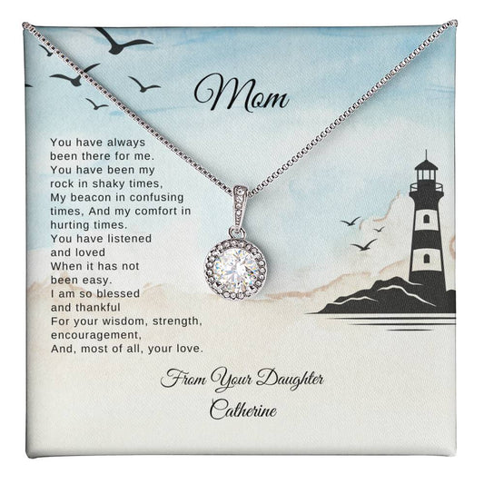 Eternal Hope Necklace with Card and Gift Box for Mom From Daughter