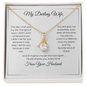 To My Darling Wife – Personalized “Still Choose You” Message Card Necklace Gift – 14k Gold or White Gold Finish
