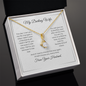 To My Darling Wife – Personalized “Still Choose You” Message Card Necklace Gift – 14k Gold or White Gold Finish