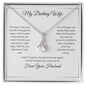 To My Darling Wife – Personalized “Still Choose You” Message Card Necklace Gift – 14k Gold or White Gold Finish