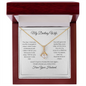 To My Darling Wife – Personalized “Still Choose You” Message Card Necklace Gift – 14k Gold or White Gold Finish